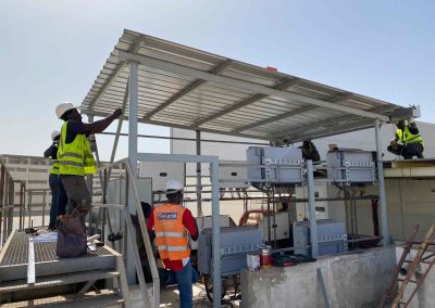 Equipements centrale solaire sur toiture Patisen, Senico
